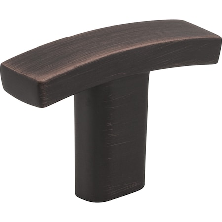 Elements 1-1/2" Overall Length Brushed Oil Rubbed Bronze Square Thatcher Cabinet "T" Knob 859T-DBAC